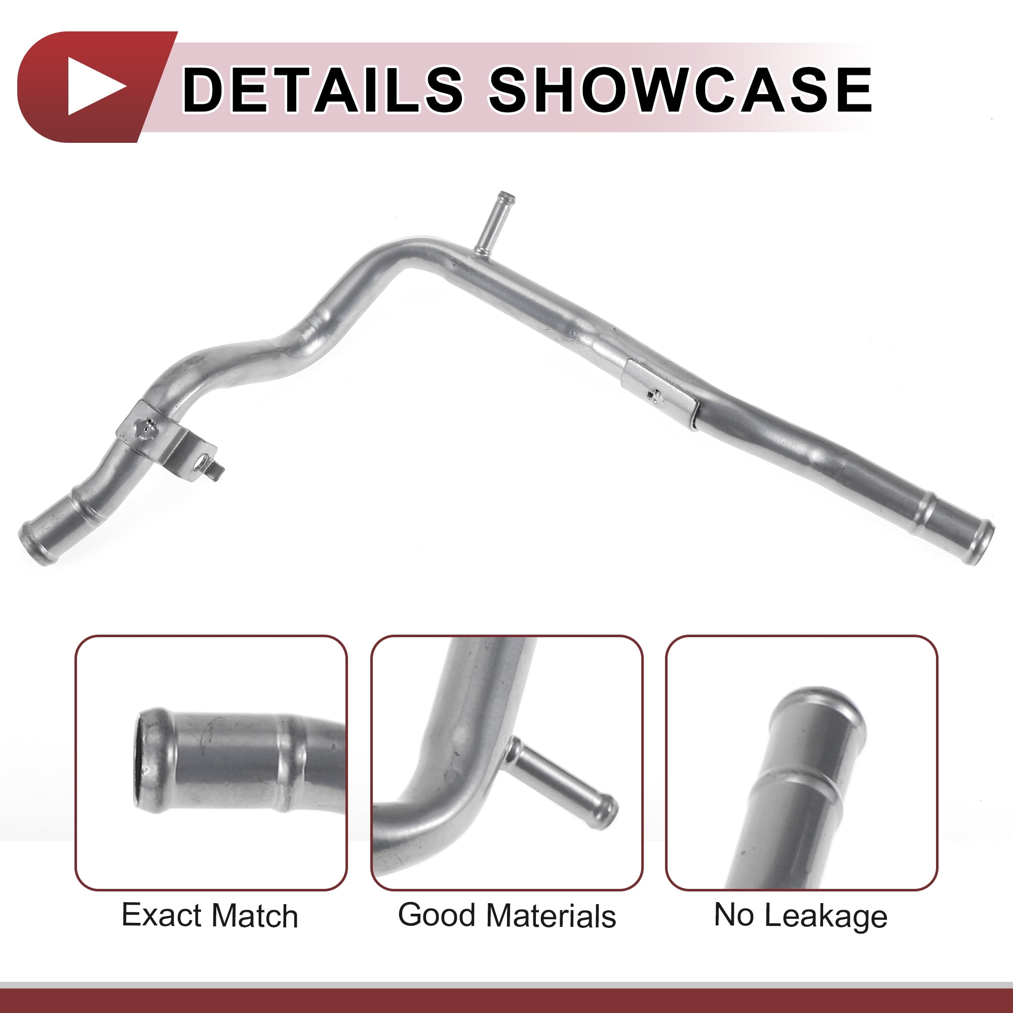 Unique Bargains 1 Pc Heater Hose for Kia Forte Forte5 2014-2018 Engine Water Inlet Tube Pipe No.254572E000 Silver Tone Metal