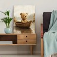 thumbnail image 5 of Qisvanset Framed Canvas Wall Art 12x16 Inch Earth Tone Teddy Bear Sailboat Nursery Wall Art, 5 of 5