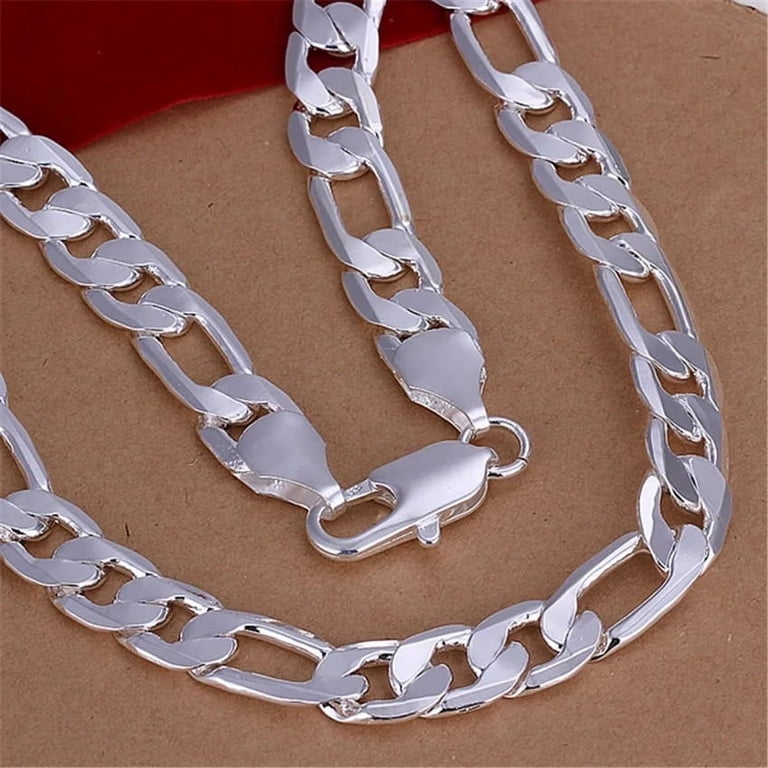 Sterlng Slver .925 Fnshed Necklace Chans for Women, Rhodum Plated Sterlng Slver .925 Fnshed Necklace Chans for Women, Rhodum Plated