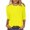 Yellow, variant on Oalirro Women's Summer Three Quarter 3/4 Sleeve Crewneck Casual Solid Blouses