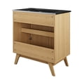 thumbnail image 5 of Modway Soma 30" Modern Wood Bathroom Vanity with Adjustable Shelf in Oak/Black, 5 of 16