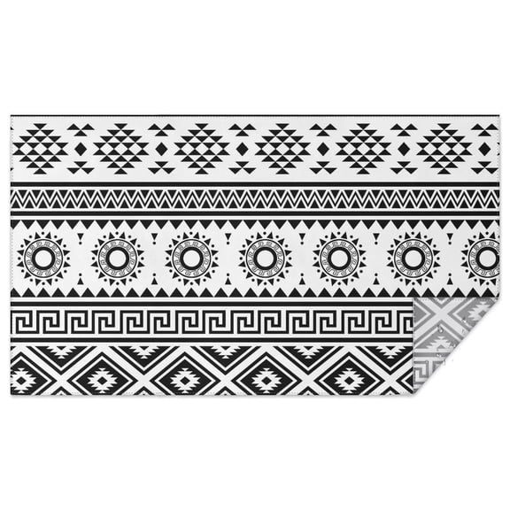 Rectangle Waterproof Tablecloth 60×102 Inch, Bohemia Style Reusable Indoor/Outdoor Durable Table Cover for Party Kitchen Dinner Room Decor