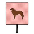 thumbnail image 1 of Portuguese Sheepdog Dog Checkerboard Pink Leash or Key Holder, 1 of 1