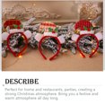 thumbnail image 4 of Bewildely Diademas de Navidad Regalos para niños Sombrero de Papá Noel Accesorios para el cabello Accesorios de rendimiento Sombreros para Kits de decoración para fiestas Cuadrícula beige, 4 of 6