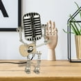 thumbnail image 3 of Vintage Microphone Guitar Robot Lamp, Cool Cute Retro Metal Mini Size Night Light Table Lamp Adjustable Joints for Bedroom Desk Home Decor, Gifts for Music Lovers, 3 of 5
