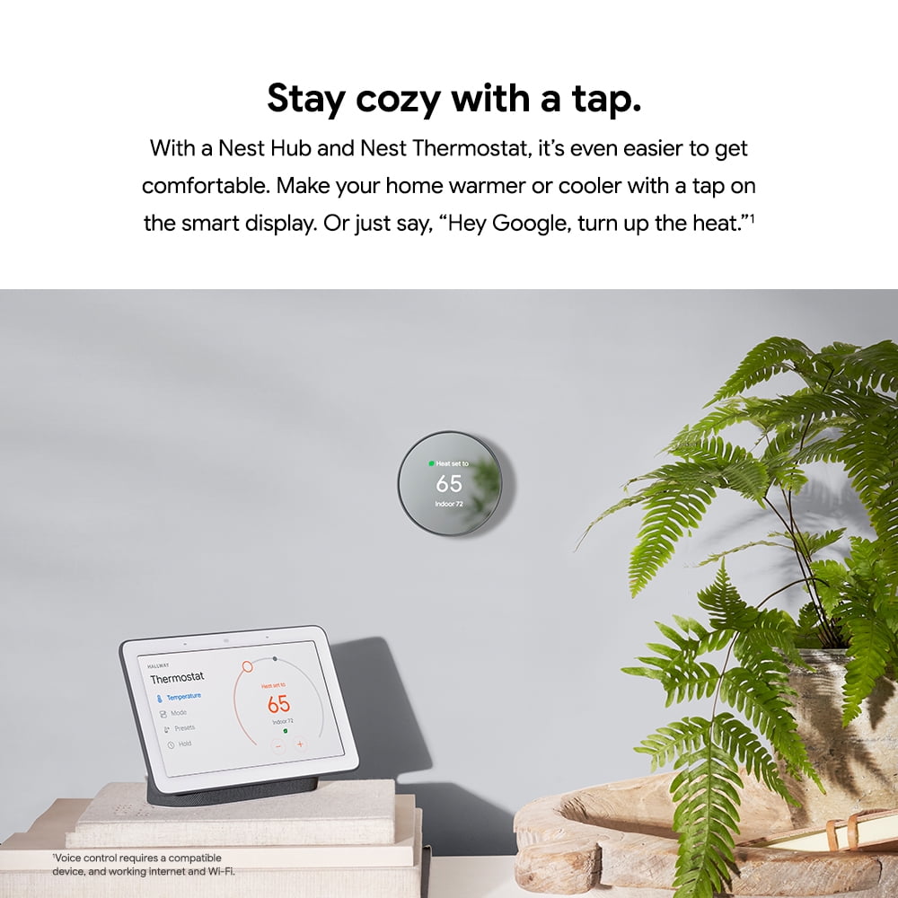 3rd Generation Nest Thermostat With Google Home Google Home Hub