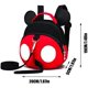 thumbnail image 2 of Arnés antipérdida para bebé, mochila de algodón purificado, bolsa de arnés de seguridad con correa para niños (rojo) JAMW Sencillez, 2 of 5