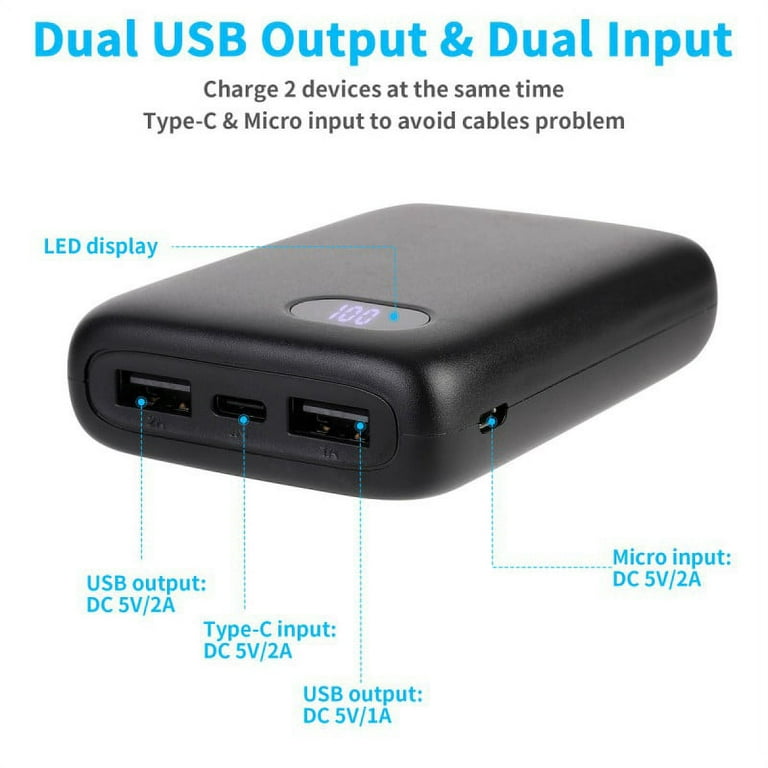 Power Bank 50000mAh 22.5W Fast Charging Portable Charger with Flashlight, 3  Outputs & 2 Inputs Huge Capacity External Battery Pack for iPhone
