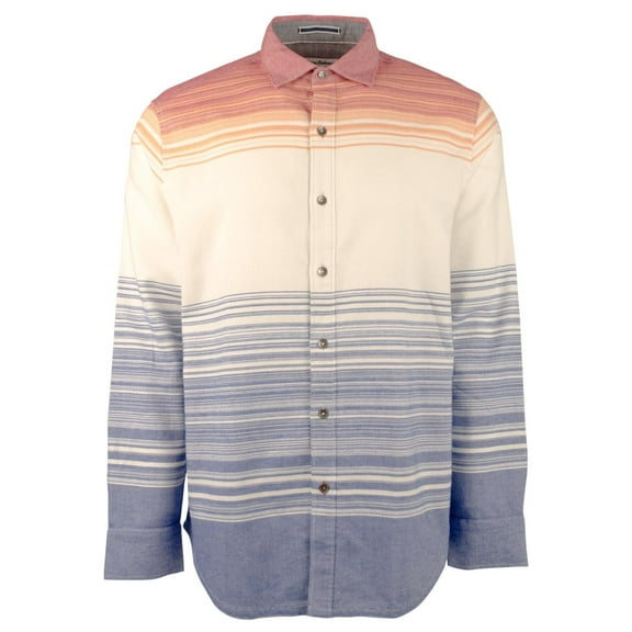 Tommy Bahama Men's Canyon Beach Bonfire Stripe Button Down Flannel Shirt X-Large