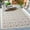 Grey/Beige, variant on SAFAVIEH Courtyard Thurstan Geometric Indoor/Outdoor Area Rug, 4' x 5'7", Aqua/Beige