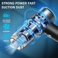 thumbnail image 4 of Mini aspiradora 2 en 1 para teclado, inalámbrica, de mano, para coche, con motor sin escobillas, alta potencia, 120 W, recargable, fácil de limpiar, incluye cable de carga (negro)., 4 of 4