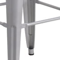 thumbnail image 6 of Bowery Hill 30'' Industrial Metal Backless Bar Height Stool in Silver, 6 of 8