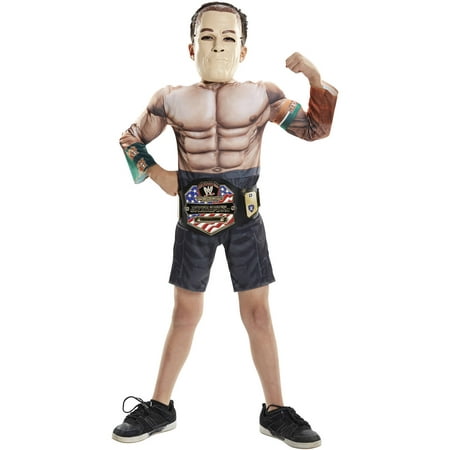 WWE John Cena Deluxe Muscle Suit & Championship Title Belt Wrestling Playset