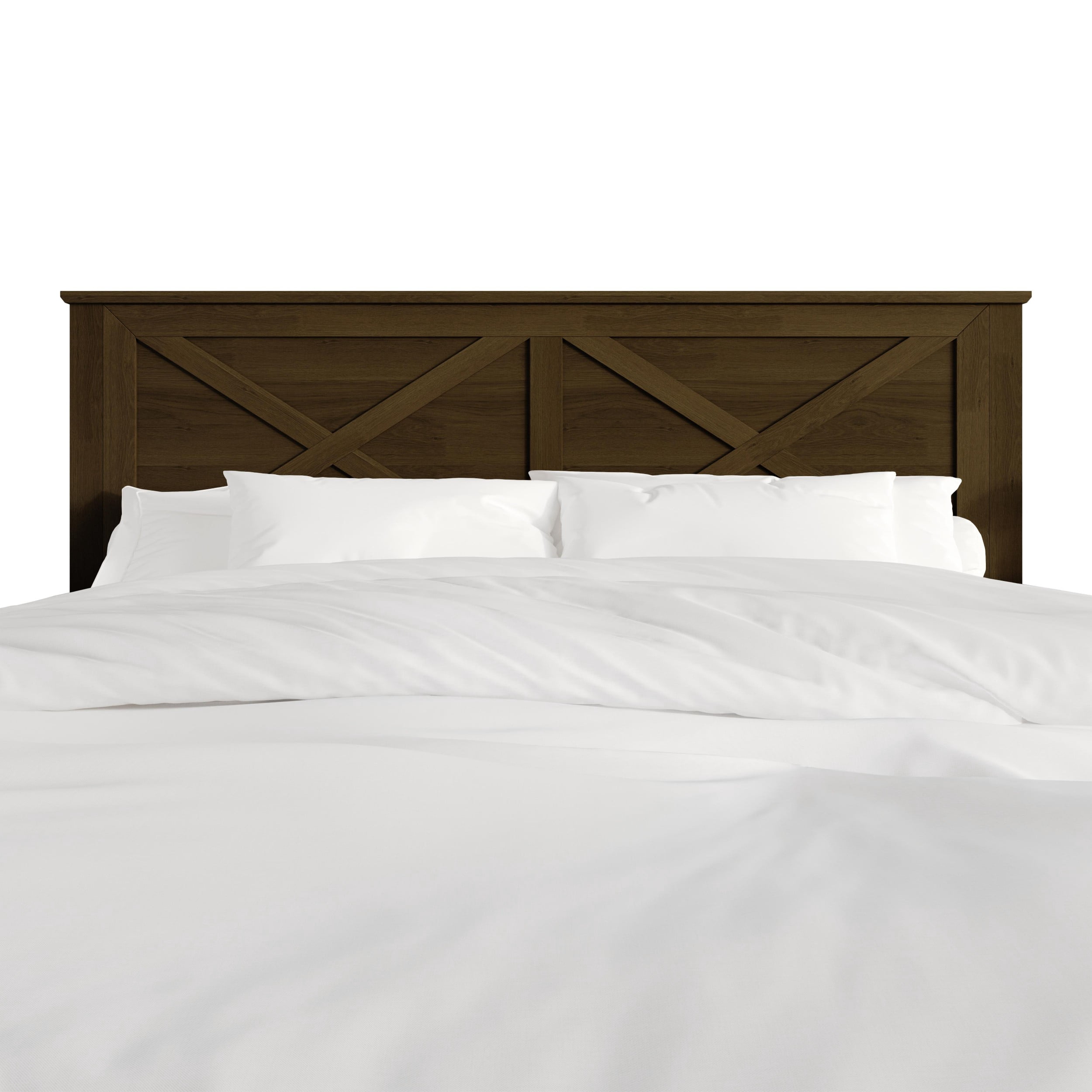 Home Design Raleigh King Wood Headboard, Brown