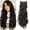 Dark Brown, variant on Aorsher Clip in Hair Extension 20 Inch 7PCS Synthetic Stright Soft Hair Extension Strawberry Blonde Mix Bleached Invisible Double Weft Hair Piece for Daily Use