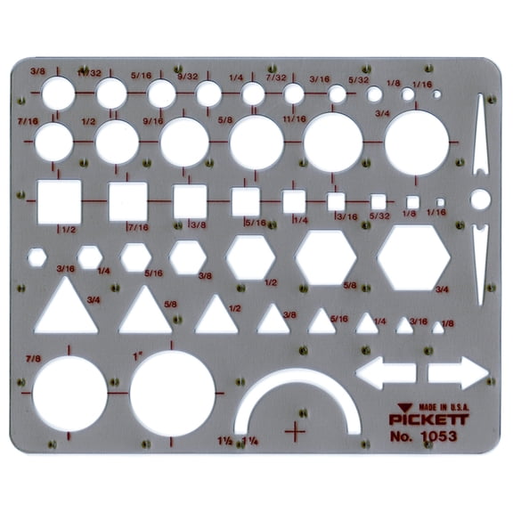 Pickett General Purpose Inking Template, 4 in x 6 in