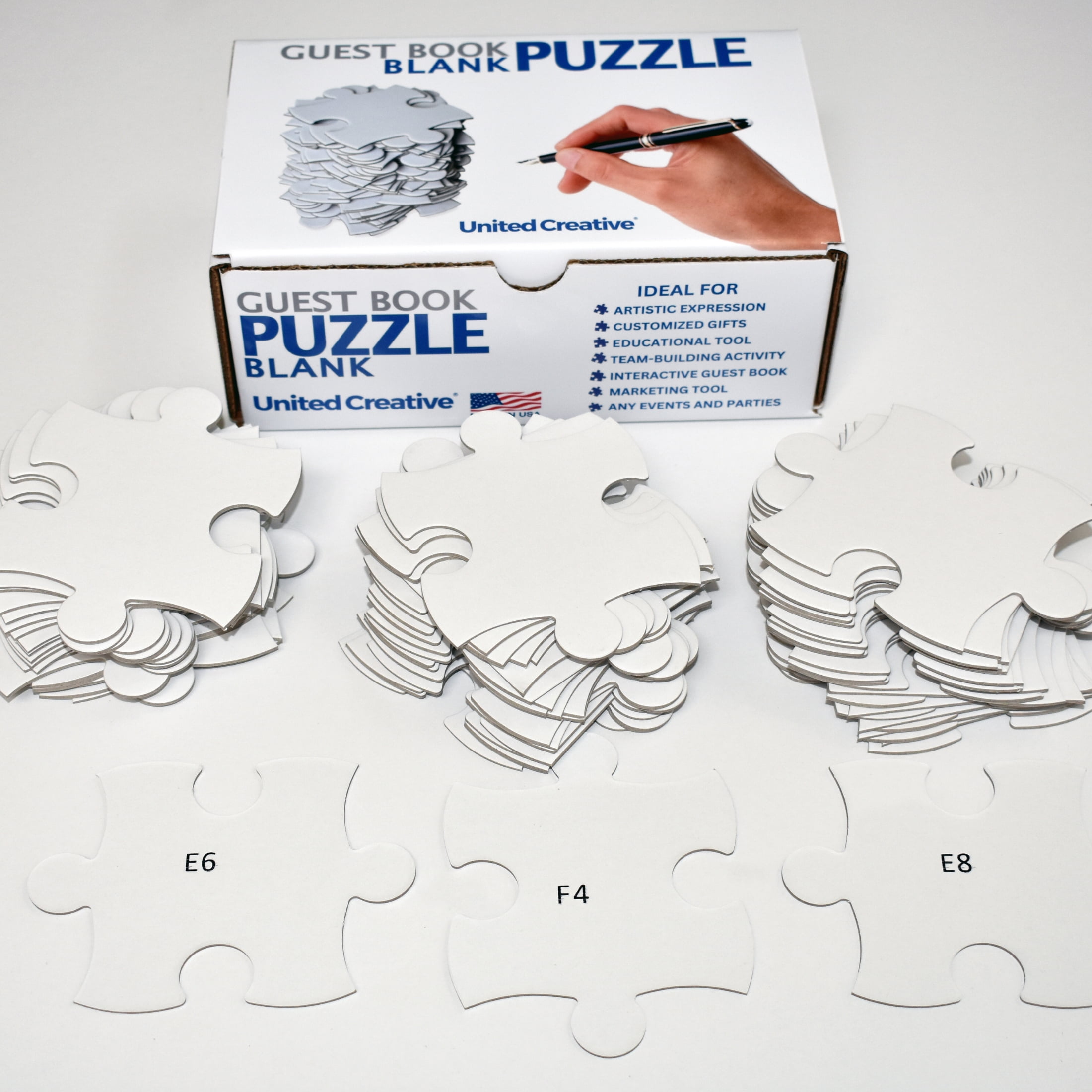 Large Blank Puzzle 33x23 inches, 117 Pieces for DIY Painting, Art and Craft Projects, Wedding Birthday Party and Special Events, Guest Book Alternative