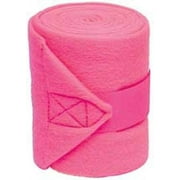 Partrade 056025 Pol0 Fleece Bandages for Horses Pink, 9 Foot / 4 Pack