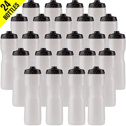 Sports Squeeze Water Bottle with OneWay Valve Bulk Pack of 24 Water