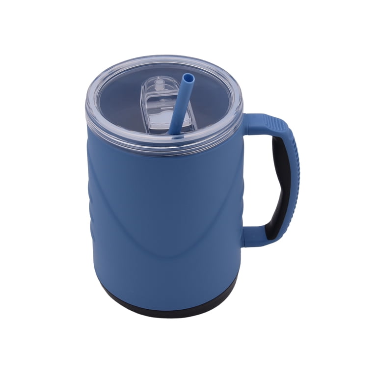 Mainstays 48-Ounce Eco-Friendly Plastic Hydro Mug with Lid, Blue 