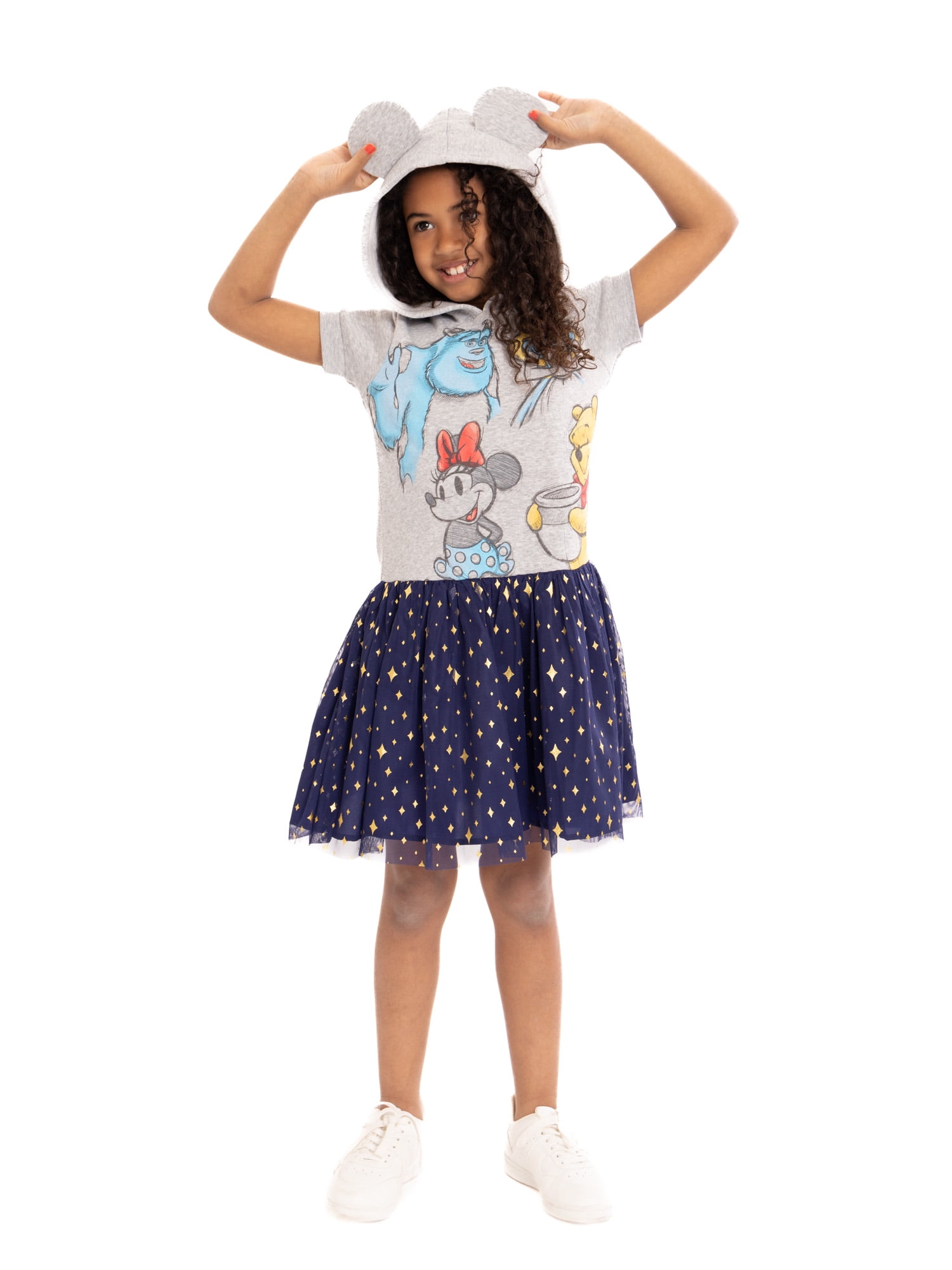 Disney Girls Hooded Cosplay Dress with Tulle Skirt, Sizes 4-16