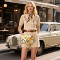 thumbnail image 6 of FORMRS Women Crossbody Purse with Chain Strap Vegan Leather Shoulder Handbag, Yellow Flowers, 6 of 7