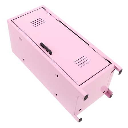 OFFIGAM Makeup Desk Organizer Pink Metal Storage For Women In Bedroom 1Pcs
