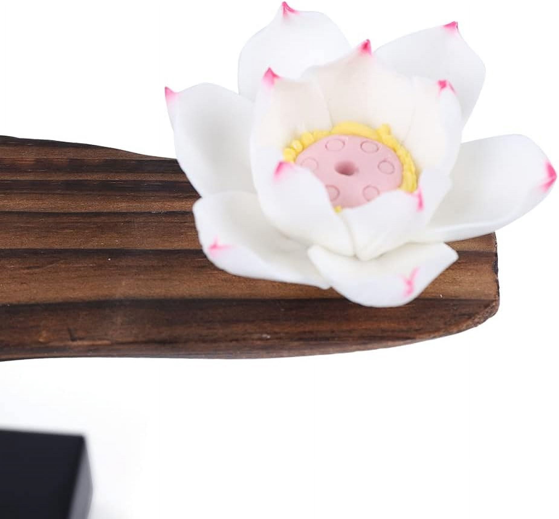 Desktop LED Backflow Incense Burner Backflow Incense Stick & Cone Burner Holder Ceramic Cone Incense Holder Ancient Style Backflow Incense Burner Ornament