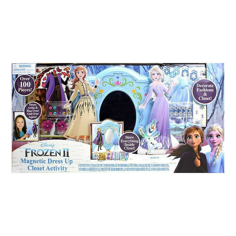 Frozen 2 Magnetic Dress Up Closet Set, Multicolor Walmart.com