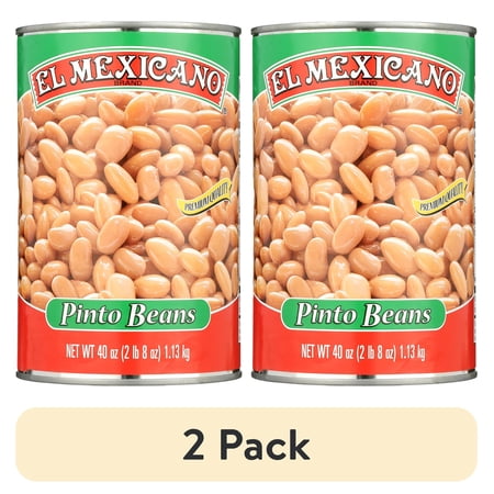 (2 pack) El Mexicano Whole Pinto Beans, Mexican Style, 40 oz Can