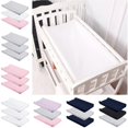 thumbnail image 2 of 3Pcs Diaper Change Table Sheets Breathable Cover Changing Pad Cover for Toddler Newborns Soft Cotton Changing Pad Sheets white powder gray, 2 of 4