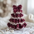 thumbnail image 3 of DIY Crochet Christmas Tree Kit, 2026 New Handmade Holiday Decoration Set for Beginners, Crochet Christmas Tree Bow Pearl Embellishment, Home Craft with Yarn, Hook, Beads Instructions, 3 of 6