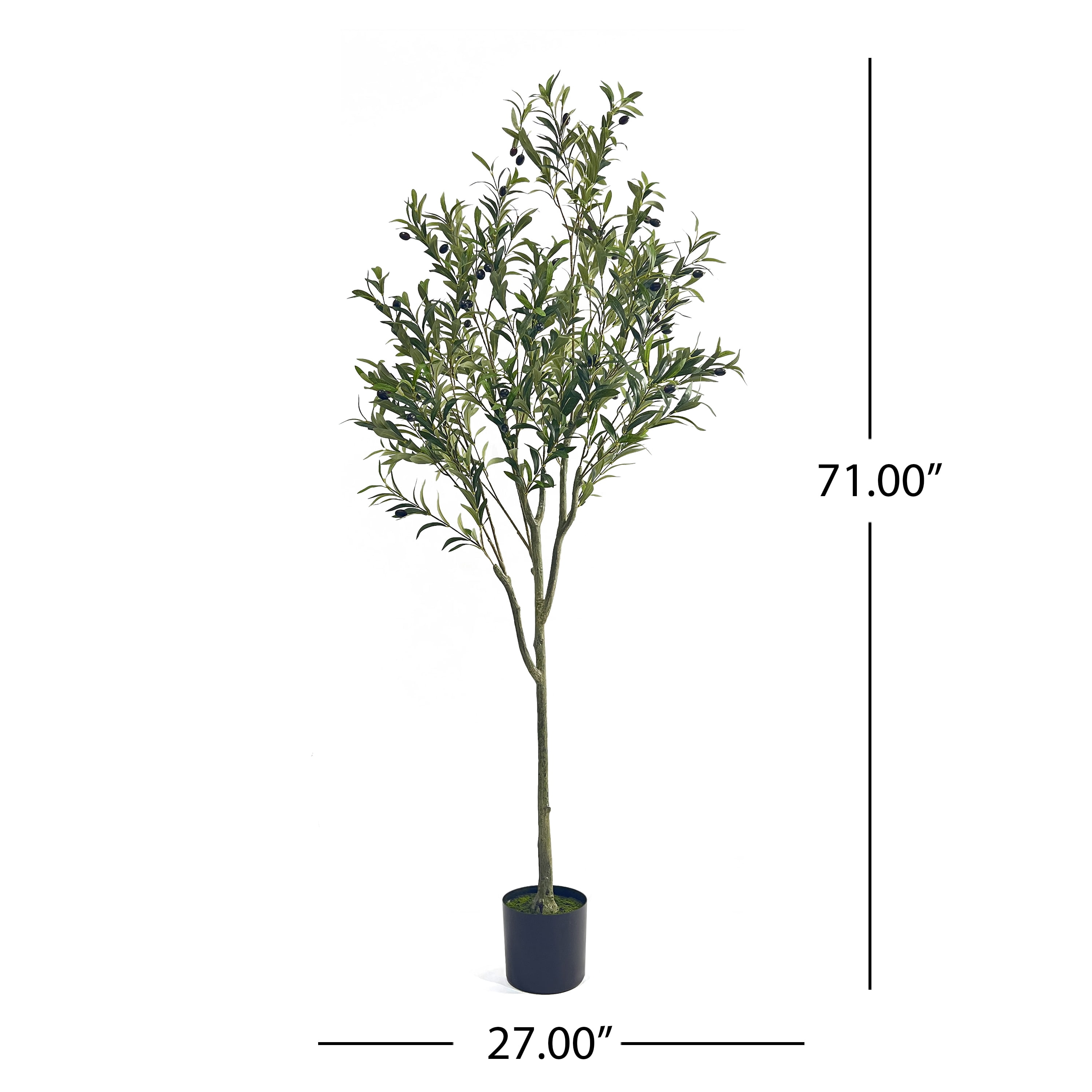Taos 6' x 2' Artificial Tabletop Olive Tree, Green