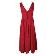 thumbnail image 3 of Vestido Largo de Tirantes Para Mujer, Elegante, Informal, de Verano, Con Detalle de Lazo, Color Puro, Conjuntos Versátiles., 3 of 3