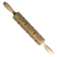 thumbnail image 1 of Cyber_Monday Deals!Black_Friday Deals 50% off Clear! Byikun Wooden Christmas Printing Rolling Pin Carved Embossed Rolling Pin Cookie Dough Stick, 1 of 1