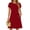 I-Red, variant on UVN Womens Summer Dresses Short Petal Sleeve Crew Neck Midi Sundress for Women A-Line Flowy Dress with Pocket