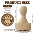 thumbnail image 2 of Sello de arcilla de madera, sello de arcilla de bellota, sellos de cerámica de madera de haya natural de 1,1 pulgadas, herramienta de cerámica de madera, herramienta pequeña para estampar cerámica, 2 of 9
