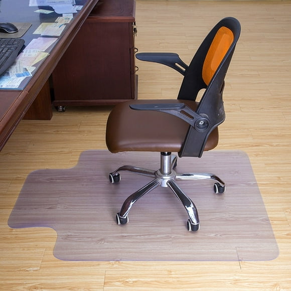 Transparent Plastic Floor Protect Mat, Non-Slip Chair Cushion for Wood Floor in Living Room, Study, Office, 15.75*15.75 Inch