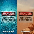 thumbnail image 6 of (2 Pack) Hot Surface Do Not Touch OSHA Danger Sign 10 Inch X 7 Inch Plastic Sign, Weather Resistant, UV Protected for Workplace, Business, and Construction Site, Made in the USA, 6 of 8