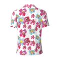 thumbnail image 4 of Rocae Watercolor Flowers for Men's Short Sleeve Polo Shirt, Quick Drying Performance Moisture Wicking Sports Men's Golf Shirt X-Large, 4 of 9