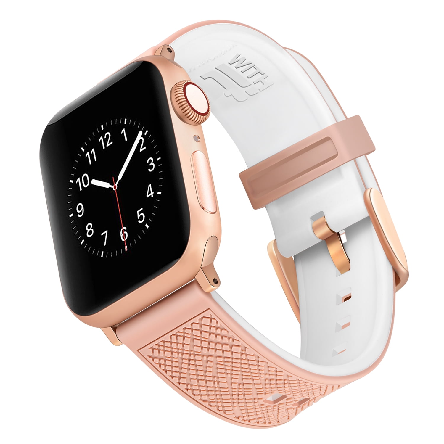 WITHit Pink/White ColorPop Silicone Band for 38/40/41mm Apple Watch