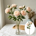 thumbnail image 4 of Yhmxh Artificial Peony Flower Stems, 29.52in Long Stems Real Touch Silk Peonies, Realistic Peony Branches Arrangement Peony Flower for Christmas Home Vase Party Wedding Bouquet Decor, 4 of 6