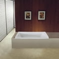 thumbnail image 2 of Aqua Eden XVTPN603020L 60-Inch Acrylic Rectangular Drop-In Tub with Left Hand Drain, White, 2 of 3