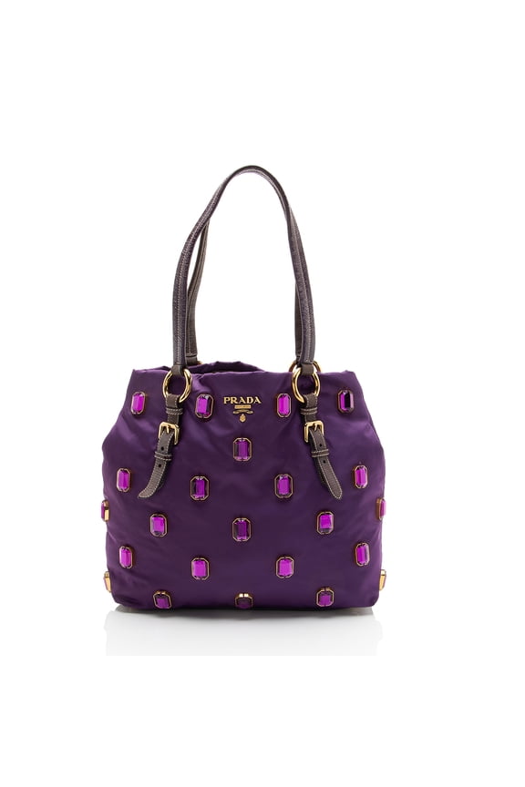 Pre-Owned Prada Tessuto Jeweled Pietre Tote - FINAL SALE