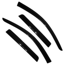 EGOESWELL 94642 Car Window Visor Vent Sun Shade Rain Guard Deflector, Durable PC Wind Deflector, Tape-On Self-Adhesive Outside Mount Side Window Wind Guard, Rain Protector, Wind Noise Reducer, 4PCS