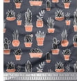 thumbnail image 1 of Soimoi Rayon Fabric Cactus Tree Print Sewing Fabric Yard 56 Inch Wide, 1 of 3