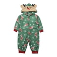 thumbnail image 3 of Sinhoon Christmas Family Matching Hoodie Pajamas Reindeer Romper Long Sleeve One Piece Jumpsuit Zipper Pjs for Adult Kids Baby, 3 of 7