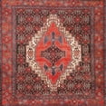 thumbnail image 1 of Ahgly Company Indoor Square Traditional Copper Red Pink Medallion Area Rugs, 8' Square, 1 of 6