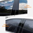 thumbnail image 4 of POSSBAY Black Pillar Posts Window Door Trim Cover For BMW 5 Series E60 Sedan 4DR 2004-10, 4 of 5