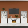 thumbnail image 7 of Bush Business Furniture Bookcase set w/ Fireplace TV Stand, White, 7 of 7